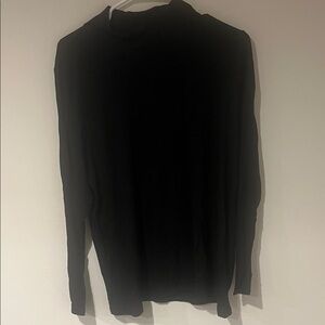 Rachel Zoe Ribbed mock thin lock sleeve shirt